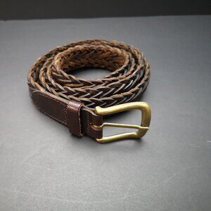 Unbranded Men's Size 38 Brown Weave Genuine Leather Made in Turkey Belt
